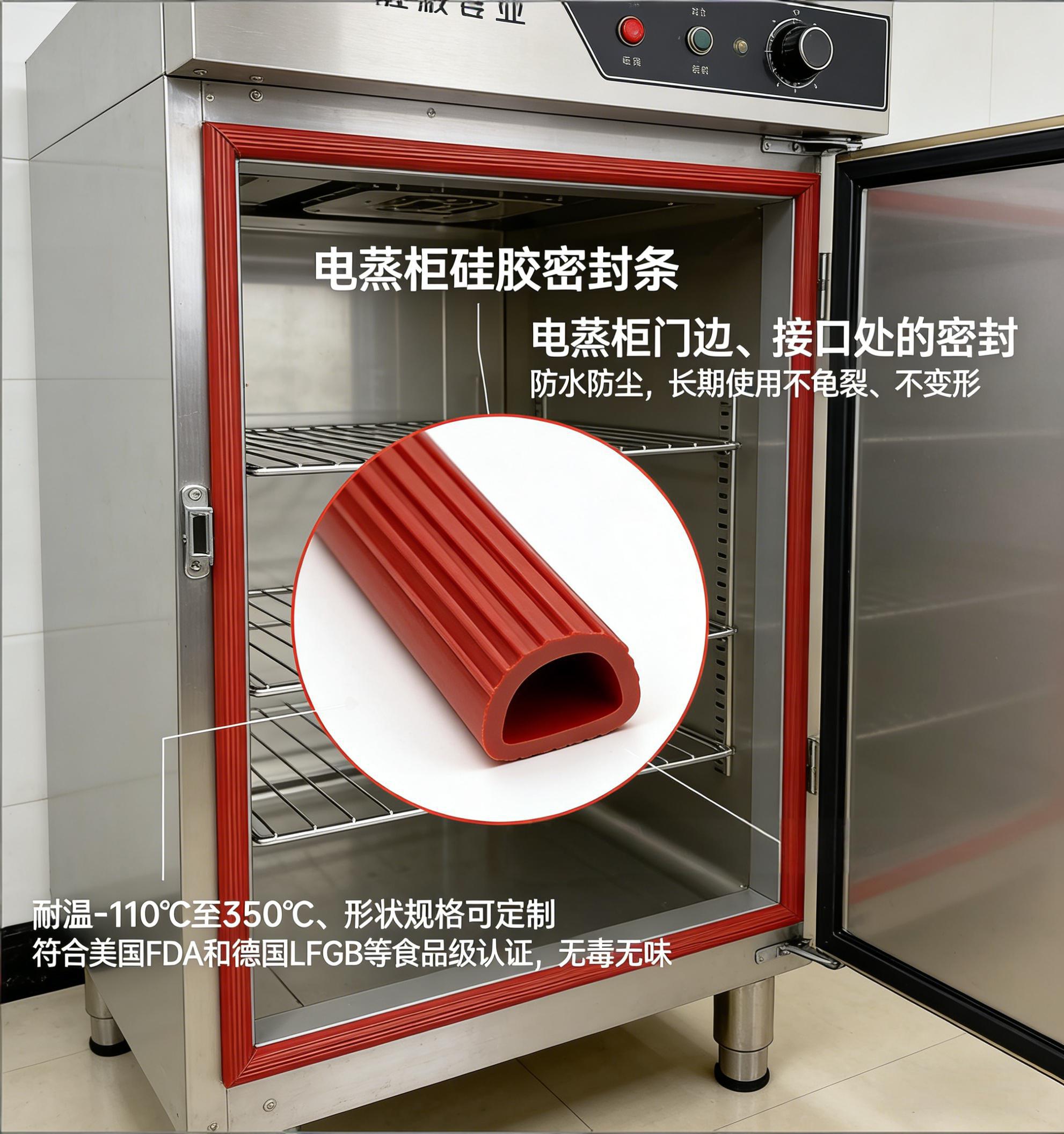 電蒸柜硅膠密封條