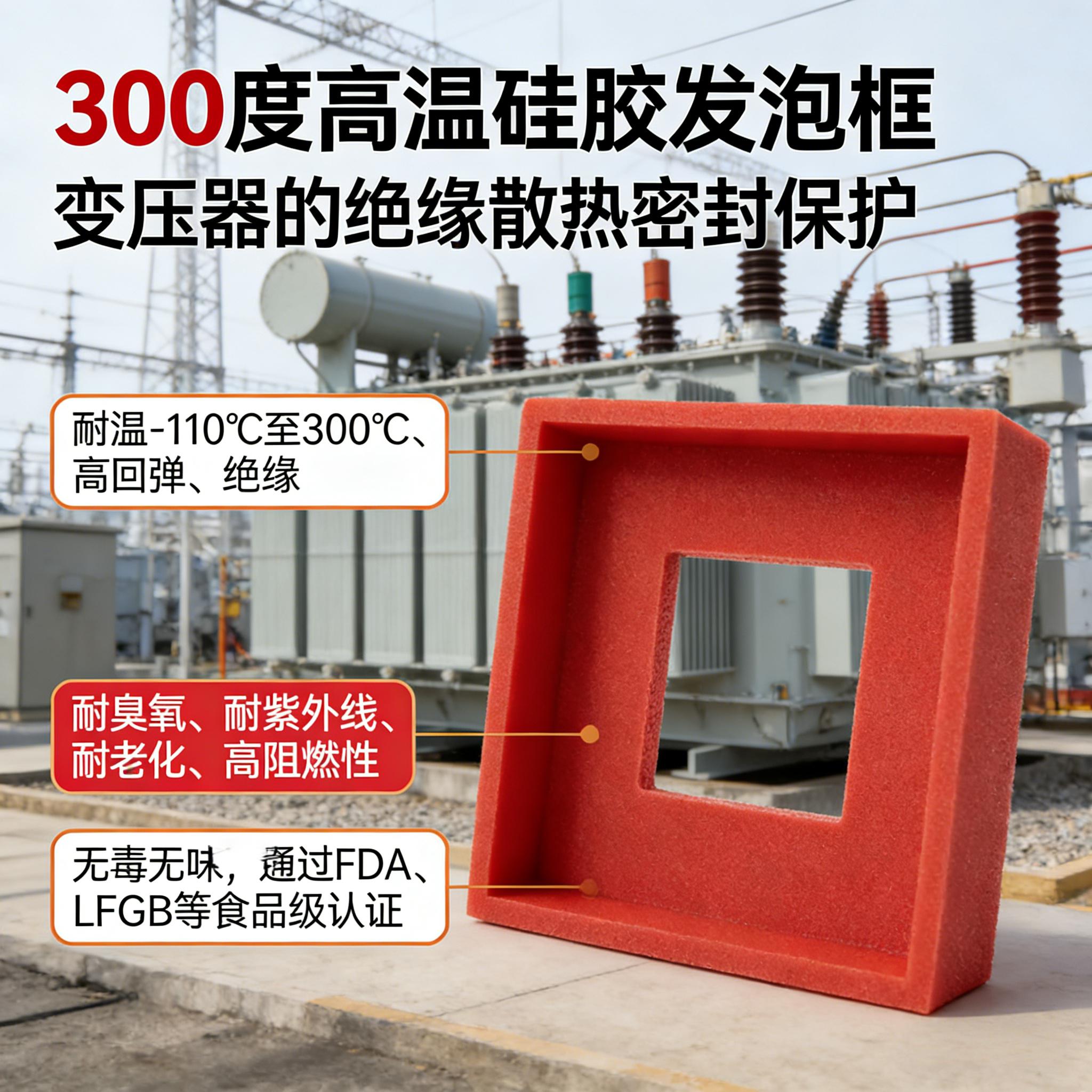 300度高溫硅膠發(fā)泡框