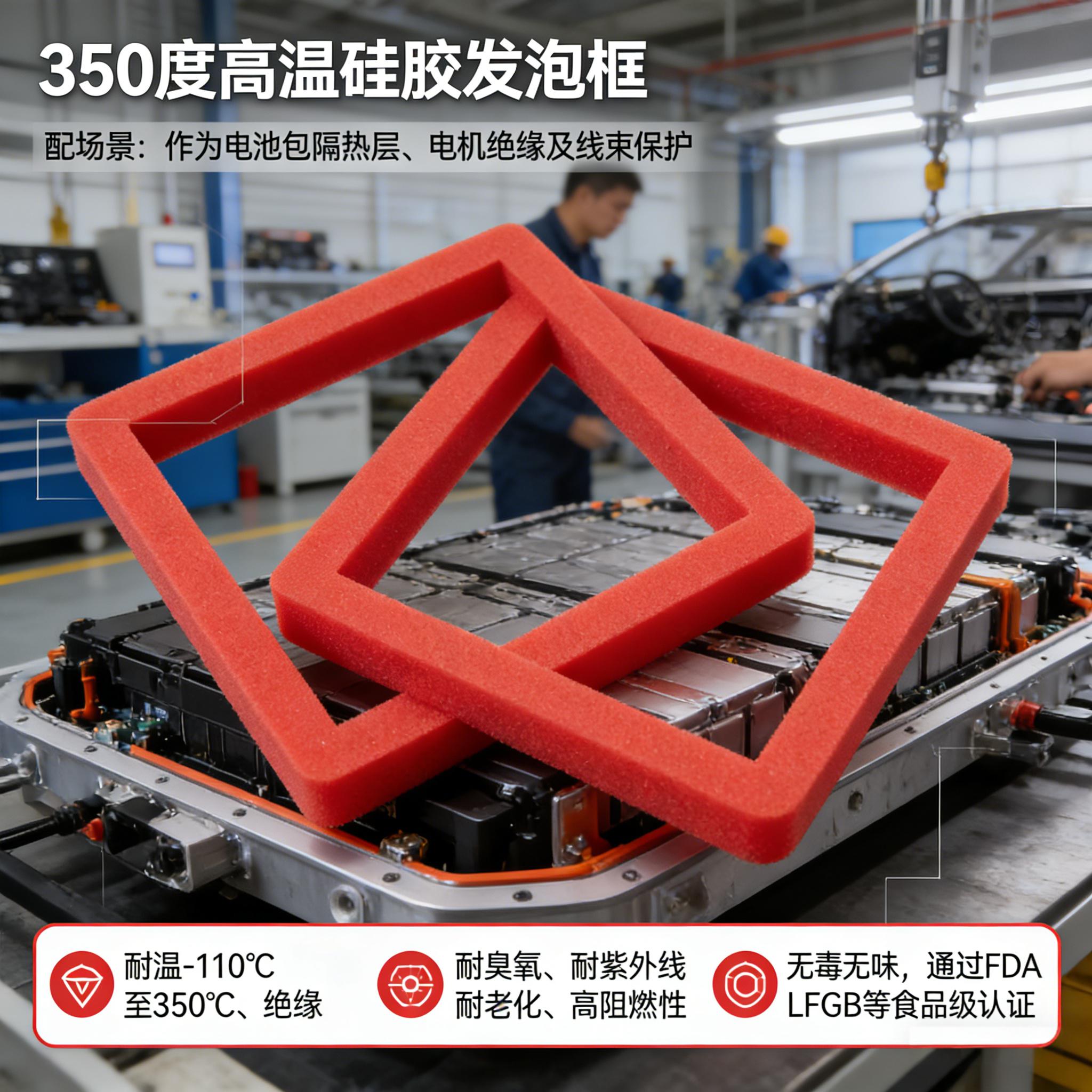 350度高溫硅膠發(fā)泡框