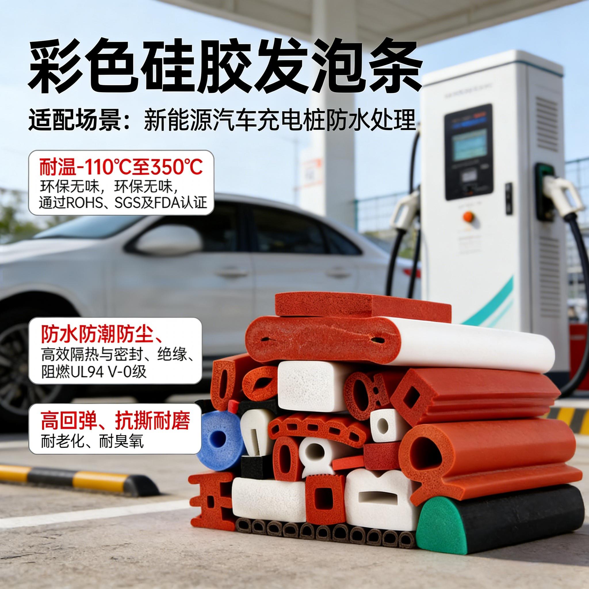 彩色硅膠發(fā)泡條